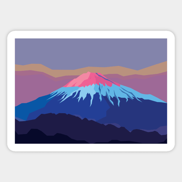 Mt. Fuji Sticker by StrayArte